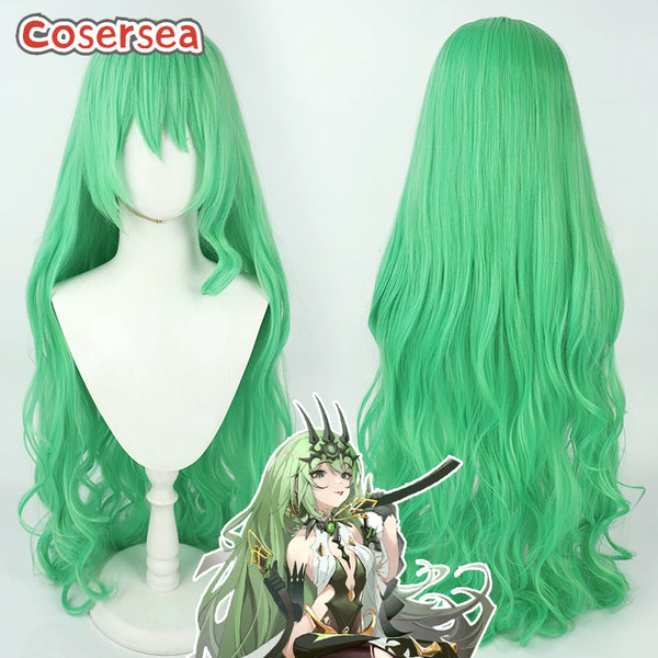 Honkai Impact 3rd Mobius 100cm Long Wavy Green Cosplay Wigs