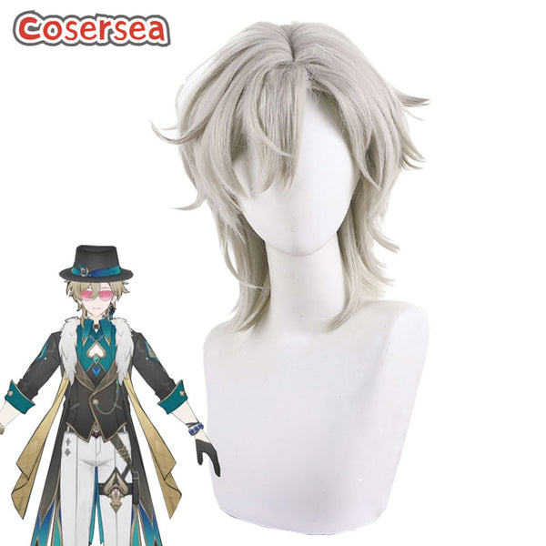 Honkai: Star Rail Aventurine 30cm Silver Gray Cosplay Wigs