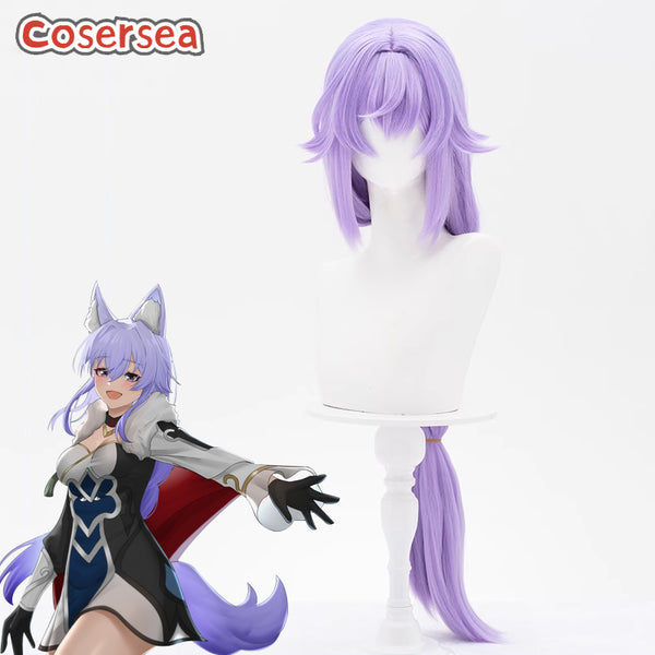 Honkai: Star Rail Baiheng 100cm Light Purple Braided Cosplay Wigs