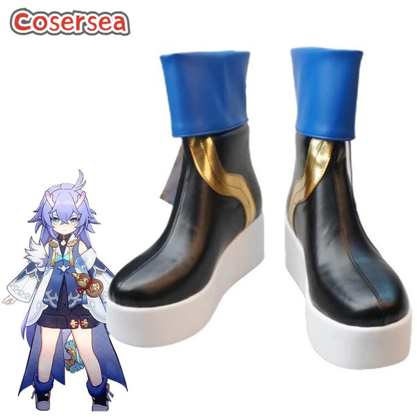 Game Honkai: Star Rail Bailu Cosplay Shoes
