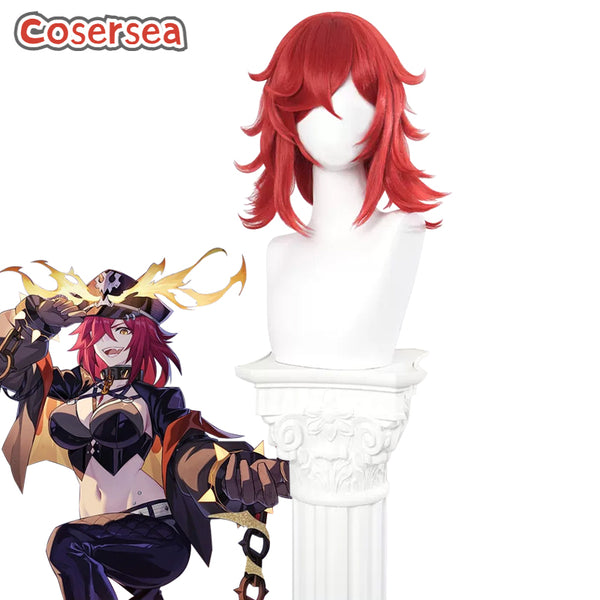 Honkai: Star Rail Caterina 100cm Red Ponytail Cosplay Wigs