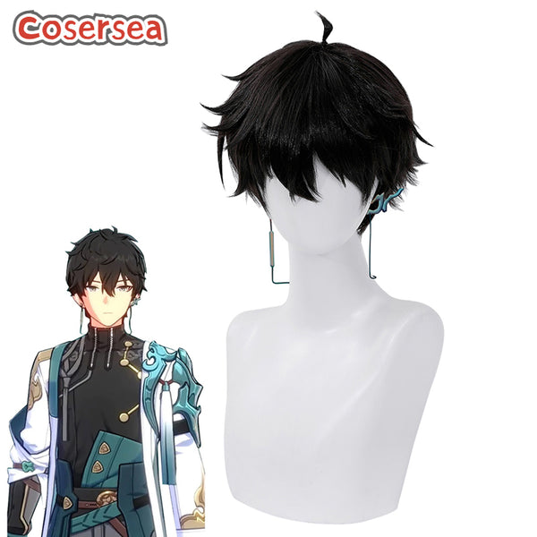 Honkai: Star Rail DanHeng 25cm Short Black Men Cosplay Wigs