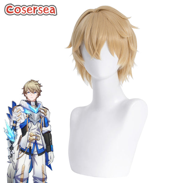 Honkai: Star Rail Gepard Landau Short Blonde Men Cosplay Wigs