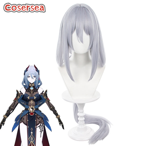 Honkai: Star Rail Hanya 110cm Silver Gray Cosplay Wigs