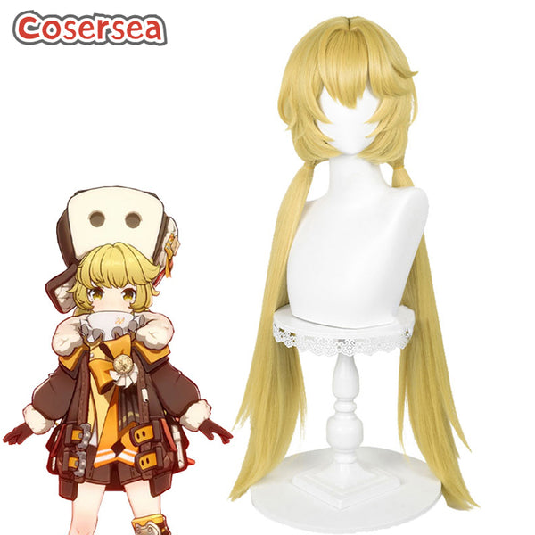 Honkai: Star Rail Hook 90cm Long Yellow Ponytail Cosplay Wigs