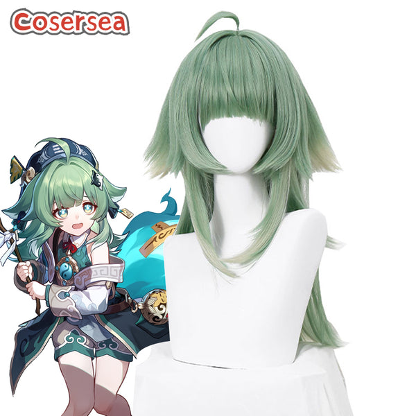 Honkai Star Rail Huohuo Green Gradient Cosplay Wigs