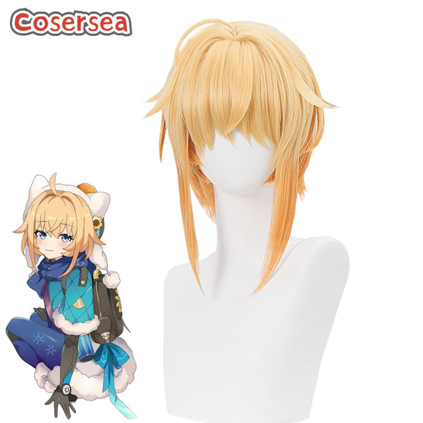 Honkai: Star Rail Lynx Landau Blonde Gradient Orange Cosplay Wigs