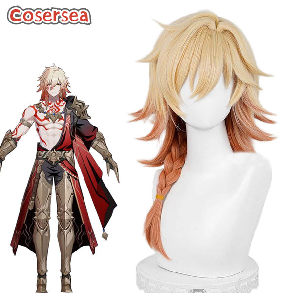 Honkai: Star Rail Mydei 55cm Blonde Gradient Orange Cosplay Wigs