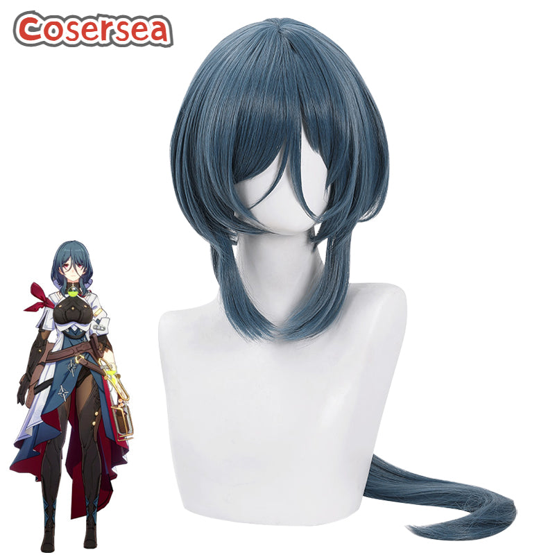 Honkai Star Rail Natasha Bluish Gray Long Cosplay Wig ON795 main image 1