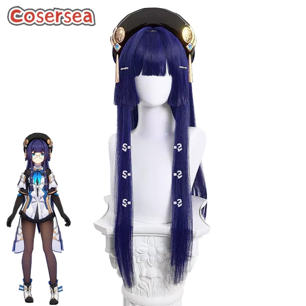 Honkai: Star Rail Pelageya Sergeyevna 63cm Dark Blue Cosplay Wigs