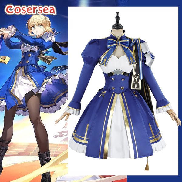 Honkai: Star Rail Saber Halloween Blue Dress Cosplay Costume