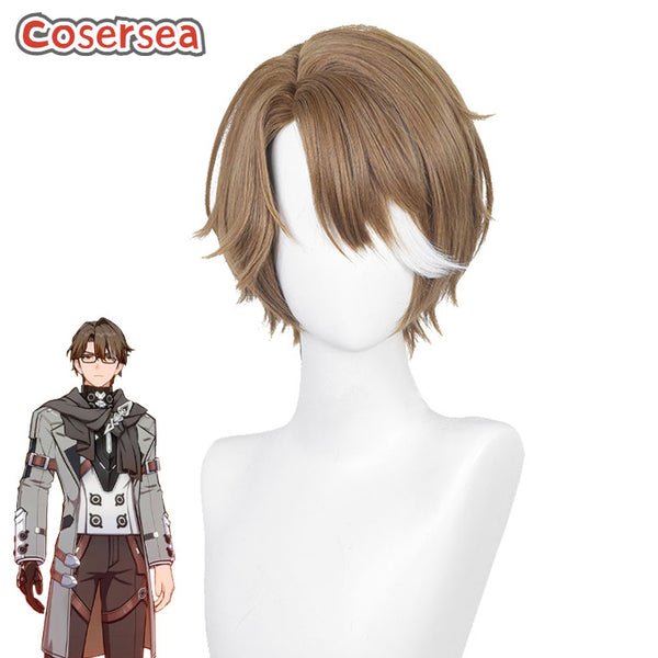 Honkai: Star Rail Welt Yang Brown Mixed White Cosplay Wigs