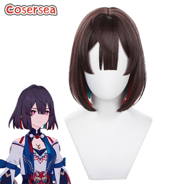 Honkai: Star Rail Xueyi Short BoBo Mixed Color Cosplay Wigs