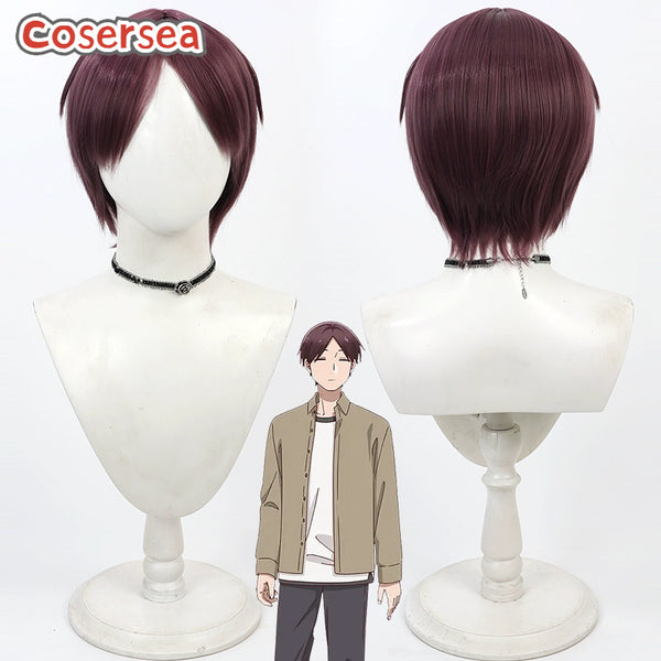 How I Attended an All-Guy's Mixer Hagi 30cm Short Wine Red Men Cosplay Wigs