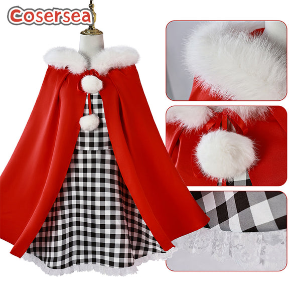 Cosersea How the Grinch Stole Christmas Cindy Lou Who Christmas Dress Cosplay Costume
