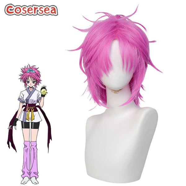 Hunter × Hunter Machi 35cm Pink Cosplay Wigs