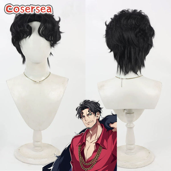 Hypnosis Mic: Division Rap Battle Amayado Rei 30cm Black Cosplay Wigs