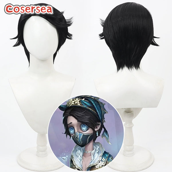 Identity V Aesop Carl 30cm Short Black Men Cosplay Wigs