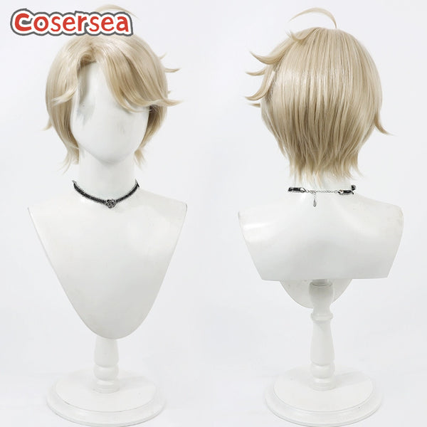 Identity V Emil 30cm Short Light Blonde Cosplay Wigs