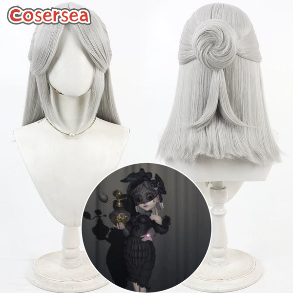 Identity V Vera Nair 45cm Silver Gray Cosplay Wigs With Buns