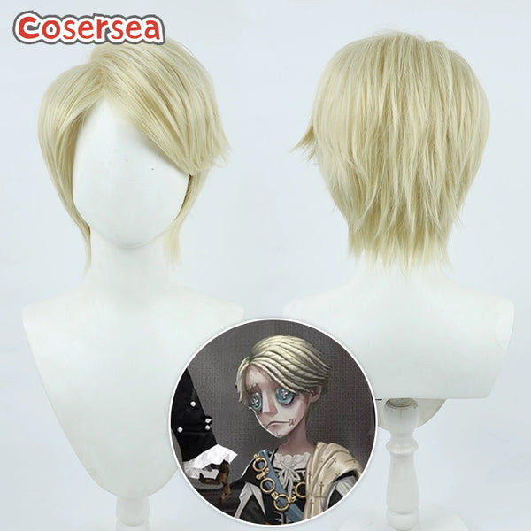 Identity Ⅴ Aesop Carl 30cm Short Light Blonde Cosplay Wigs