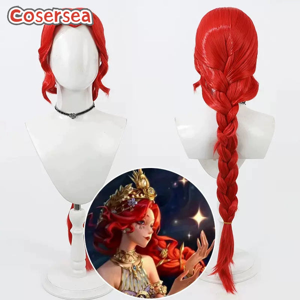 Identity Ⅴ Grace 100cm Long Red Braided Cosplay Wigs