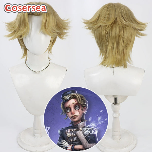 Cosersea Identity V Grave Keeper Andrew Kreiss 30cm Blonde Brown Cosplay Wigs