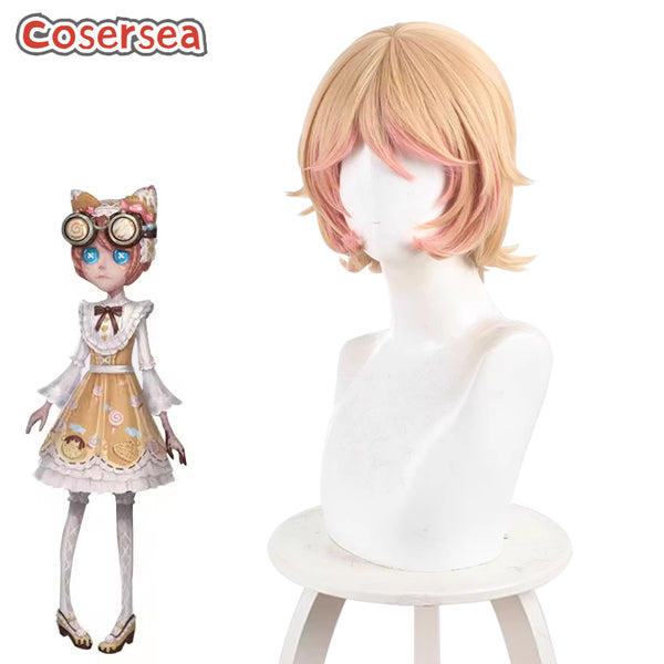 Identity V Mechanic Tracy Reznik 30cm Blonde Mixed Pink Cosplay Wigs