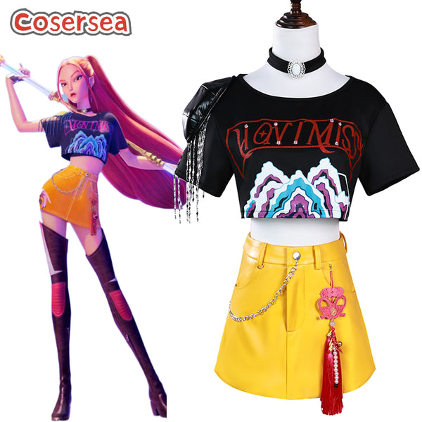 Cosersea KPOP Demon Hunter Mira Halloween Women Dress Cosplay Costume
