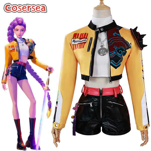 Cosersea KPOP Demon Hunter Rumi Halloween Women Uniform Cosplay Costume
