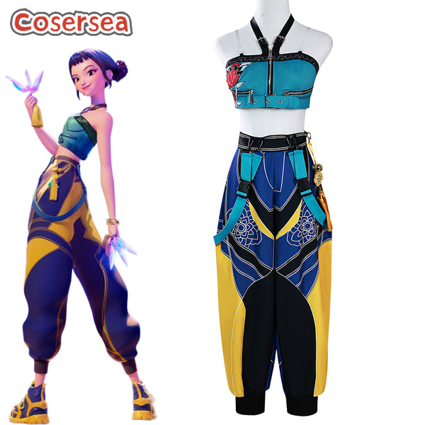 Cosersea KPOP Demon Hunter Zoey Halloween Women Uniform Cosplay Costume