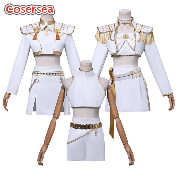 Cosersea Kpop Demon Hunters Rumi Zoey Mira White Outfit Cosplay Costume