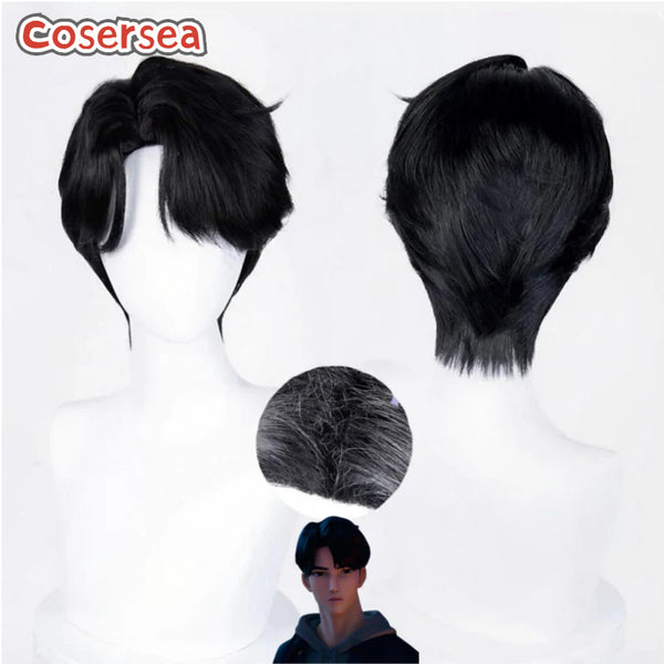 Cosersea Kpop Demon Hunter Saja Boys Jinu 30cm Short Black Cosplay Wigs