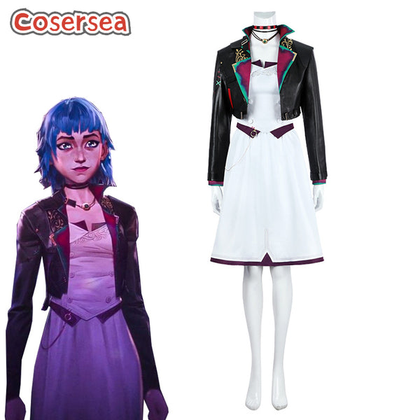 Game LOL Arcane Season 2 Universe Jinx Powder Dress Cosplay Costume