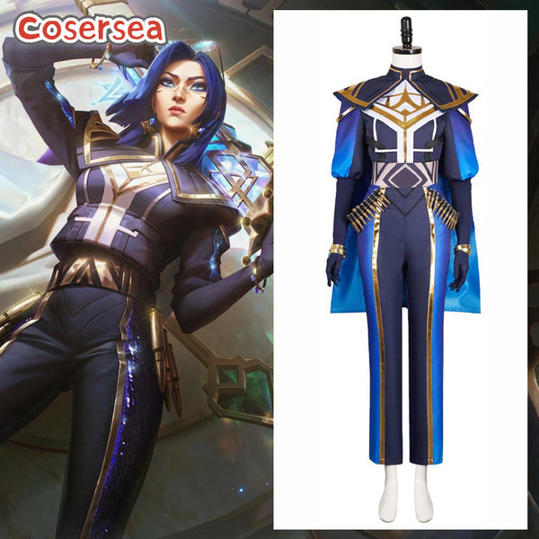 LOL Commander Caitlyn Prestige Cosplay Costume