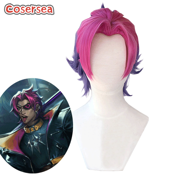 LOL Heartsteel Shieda Kayn Red Mixed Purple Cosplay Wigs