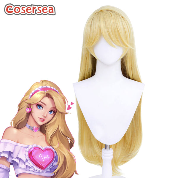 LOL Lovestruck Lux 85cm Long Blonde Cosplay Wigs