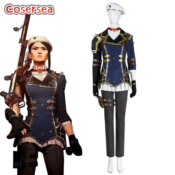 LOL Season 2 Arcane Caitlyn Halloween Cosplay Costume