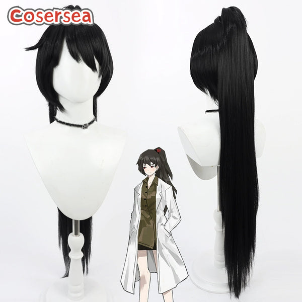 Library Of Ruina Carmen 90cm Black Ponytail Cosplay Wigs