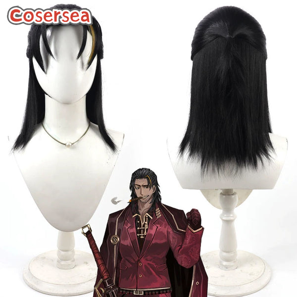 Cosersea Limbus Company Lei Heng Short Black Mixed Brown Cosplay Wigs