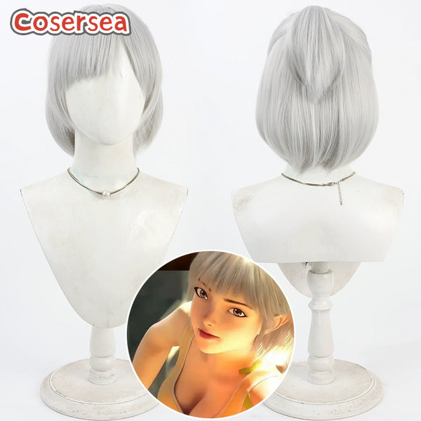 Ling Cage 2 Bai Yuekui 30cm Silver White Cosplay Wigs