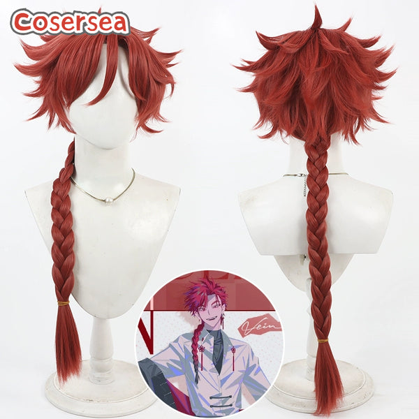 Link Click Vein 70cm Long Red Braided Cosplay Wigs