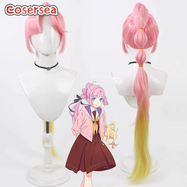 Link! Like! love live! Anyoji Hime 100cm Pink Gradient Blonde Cosplay Wigs