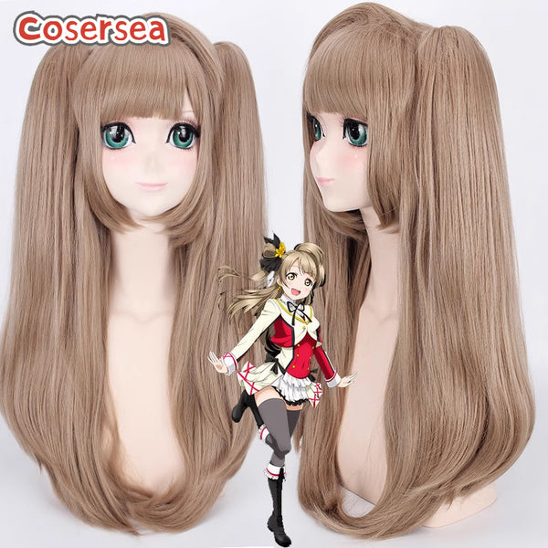 LoveLive! Kotori Minami 70cm Light Brown Ponytail Cosplay Wigs