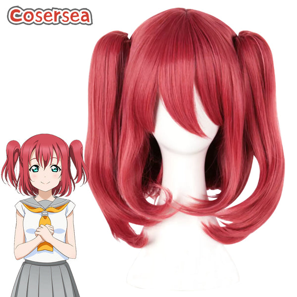 LoveLive!Sunshine!! Ruby Kurosawa Red Ponytail Wigs