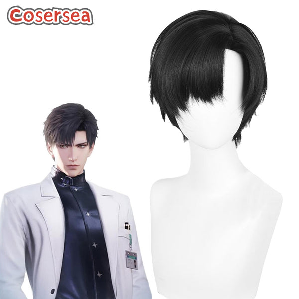 Love and Deepspace Zayne 30cm Short Black Cosplay Wigs