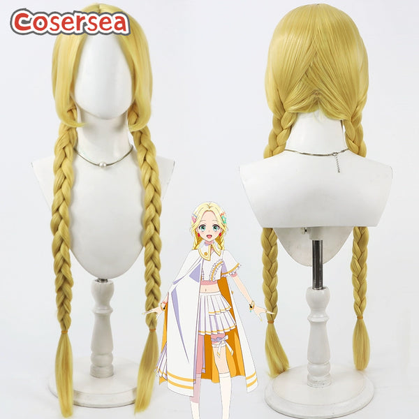 Cosersea Maebashi Witches Choco Mitsumata 80cm Blonde Braided Cosplay Wigs