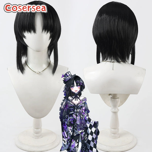 Cosersea Magical Girl Witch Trials Hōshō Māgo 35cm Short Black Cosplay Wigs