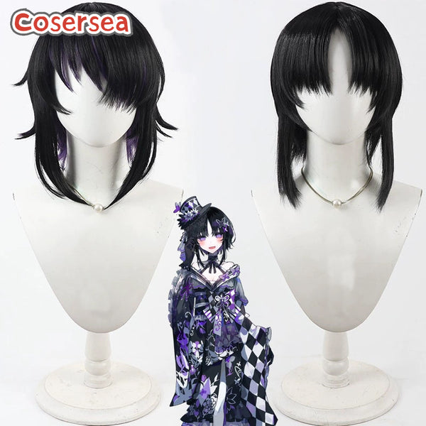 Cosersea Magical Girl Witch Trials Houshou Maago Black Mixed Purple Cosplay Wigs