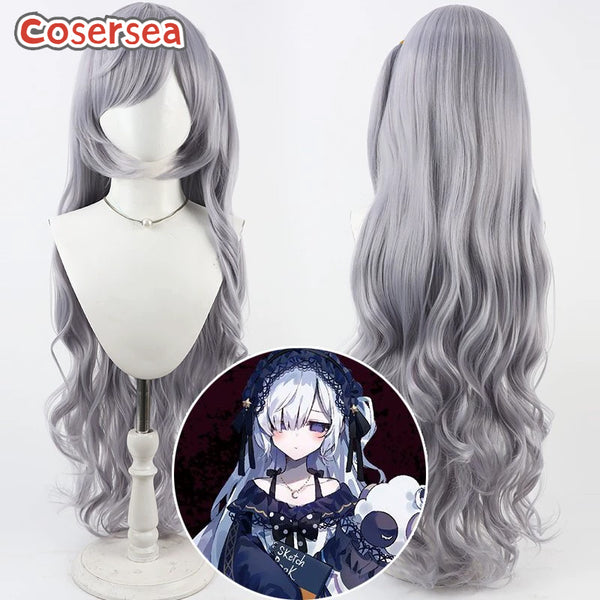 Cosersea Magical Girl Witch Trials Natsume Anan 100cm Wavy Gray Cosplay Wigs